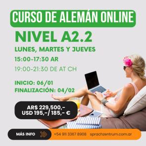 Curso intensivo de alemán online A2.2